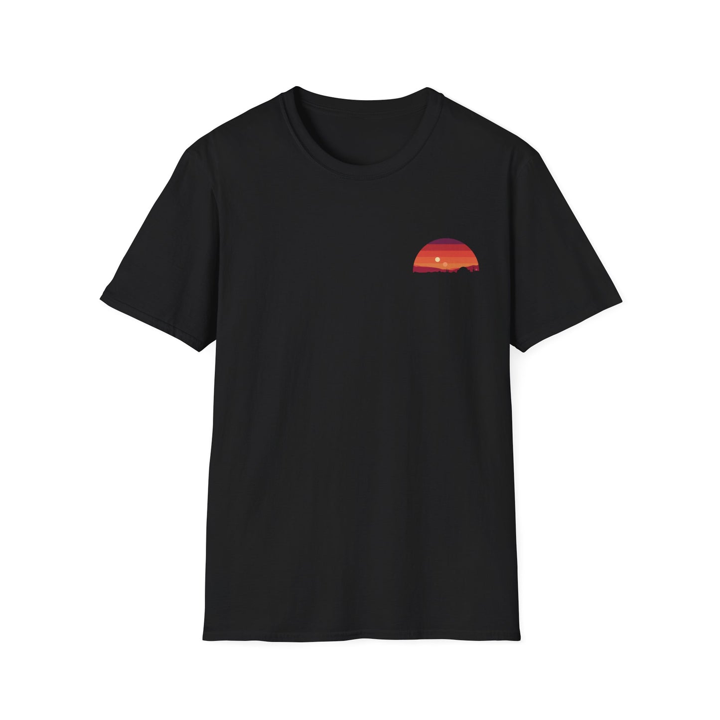 Binary Sunset Tatooine Tee – Minimalistisches Sci-Fi T-Shirt
