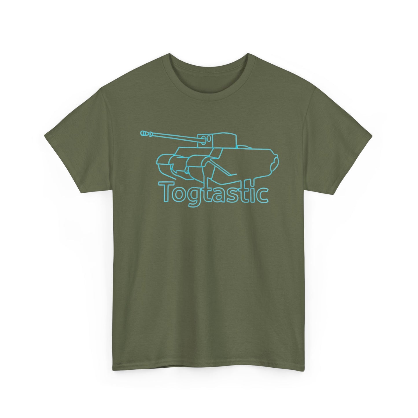T-Shirt — 'Togtastic' Neon Tank Outline Graphic Tee