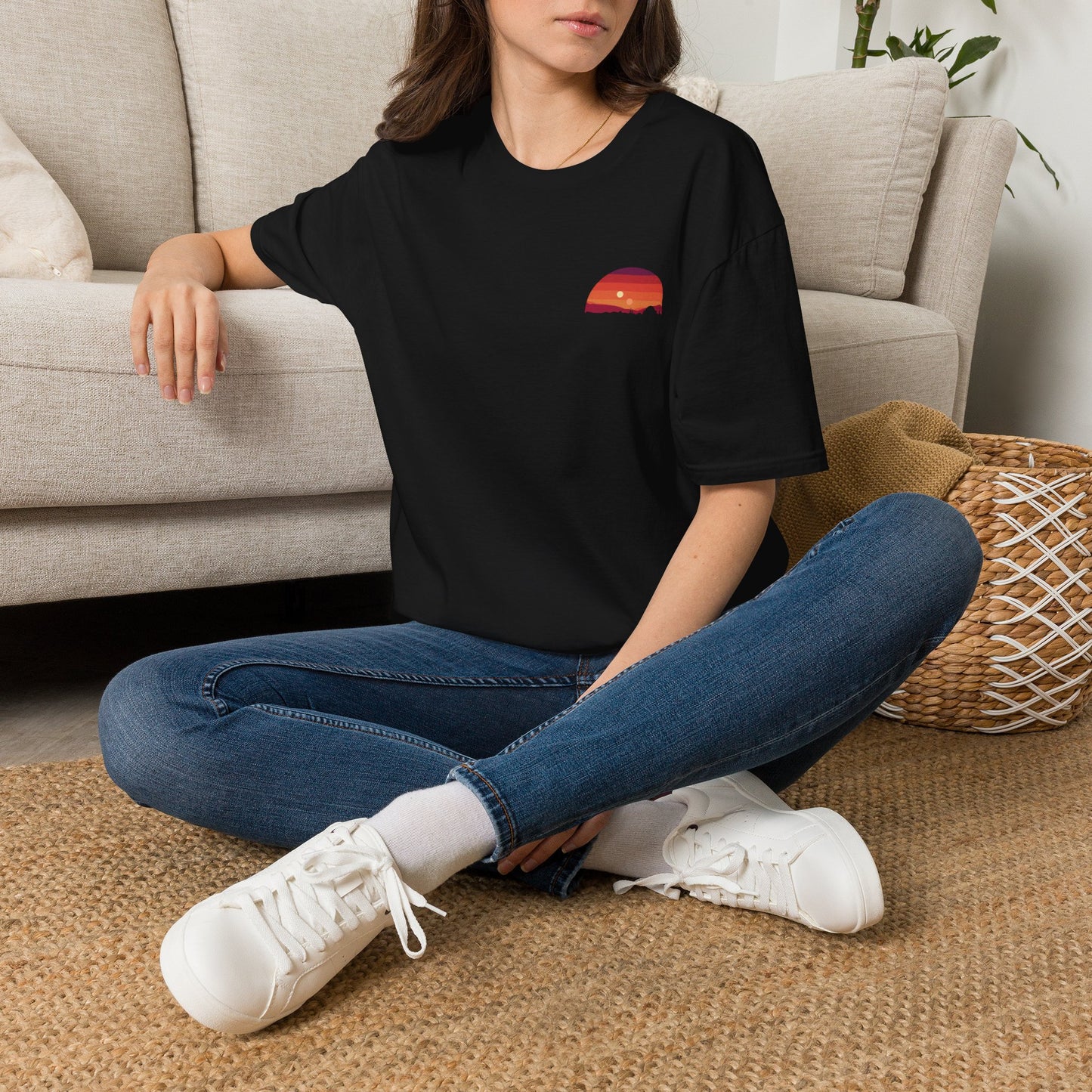 Binary Sunset Tatooine Tee – Minimalistisches Sci-Fi T-Shirt