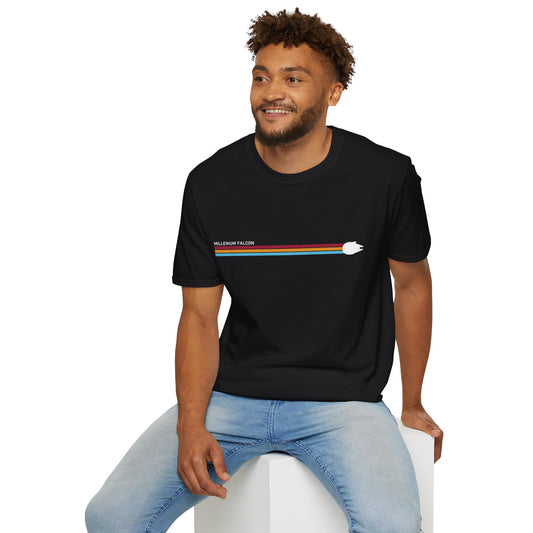 Millennium Falcon Hyperspace Tee – Minimalistisches Sci-Fi T-Shirt