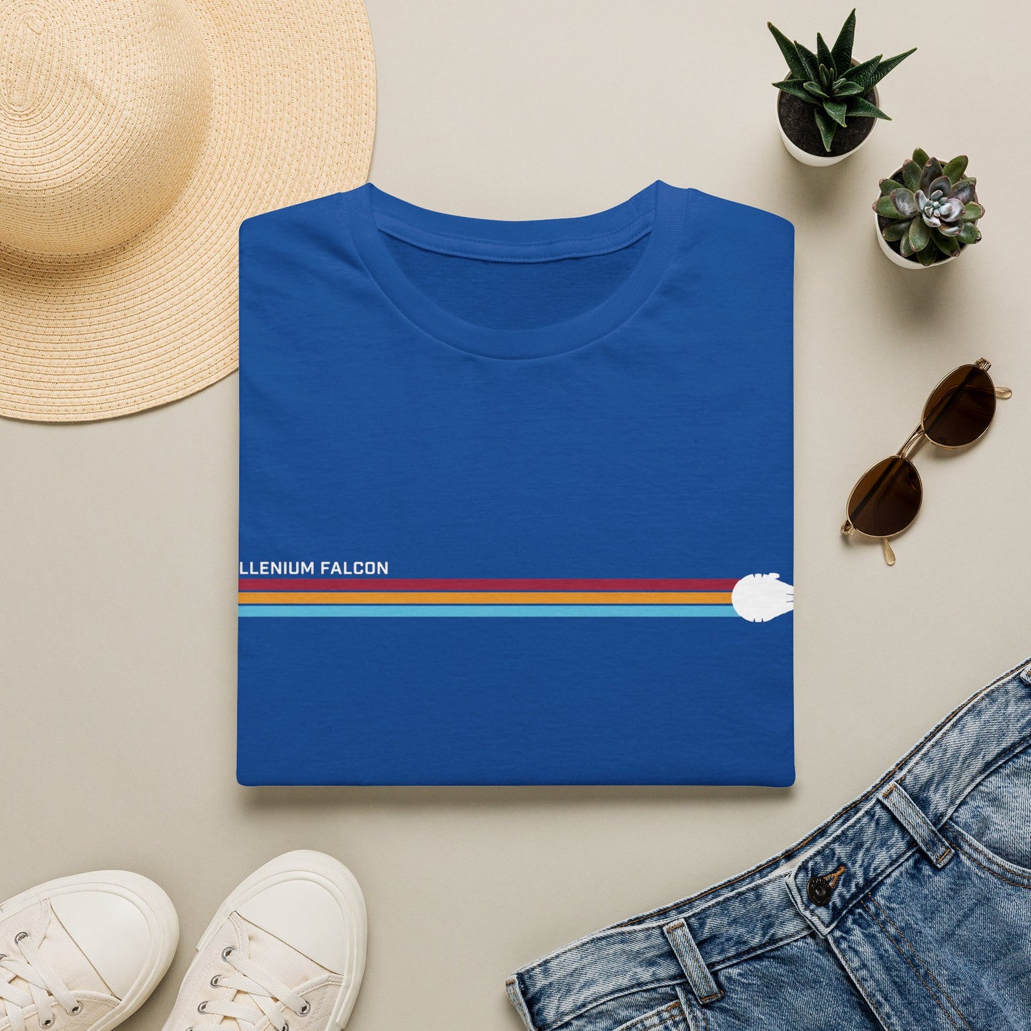 Millennium Falcon Hyperspace Tee – Minimalistisches Sci-Fi T-Shirt